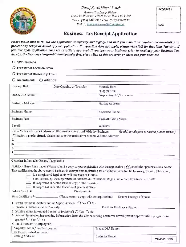 FL Form 513 Preview on Page 1