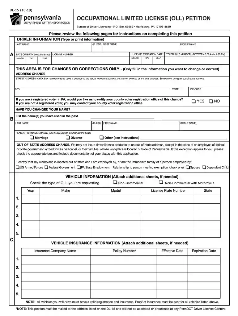 pa occupational limited license Preview on Page 1