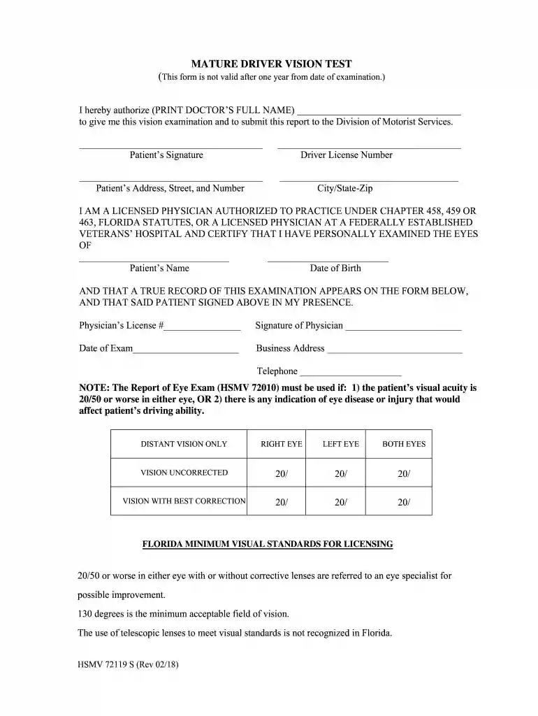 florida dmv vision test line 5 Preview on Page 1