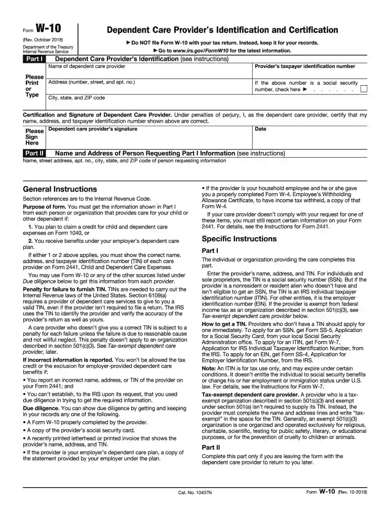 w9 form ris Preview on Page 1
