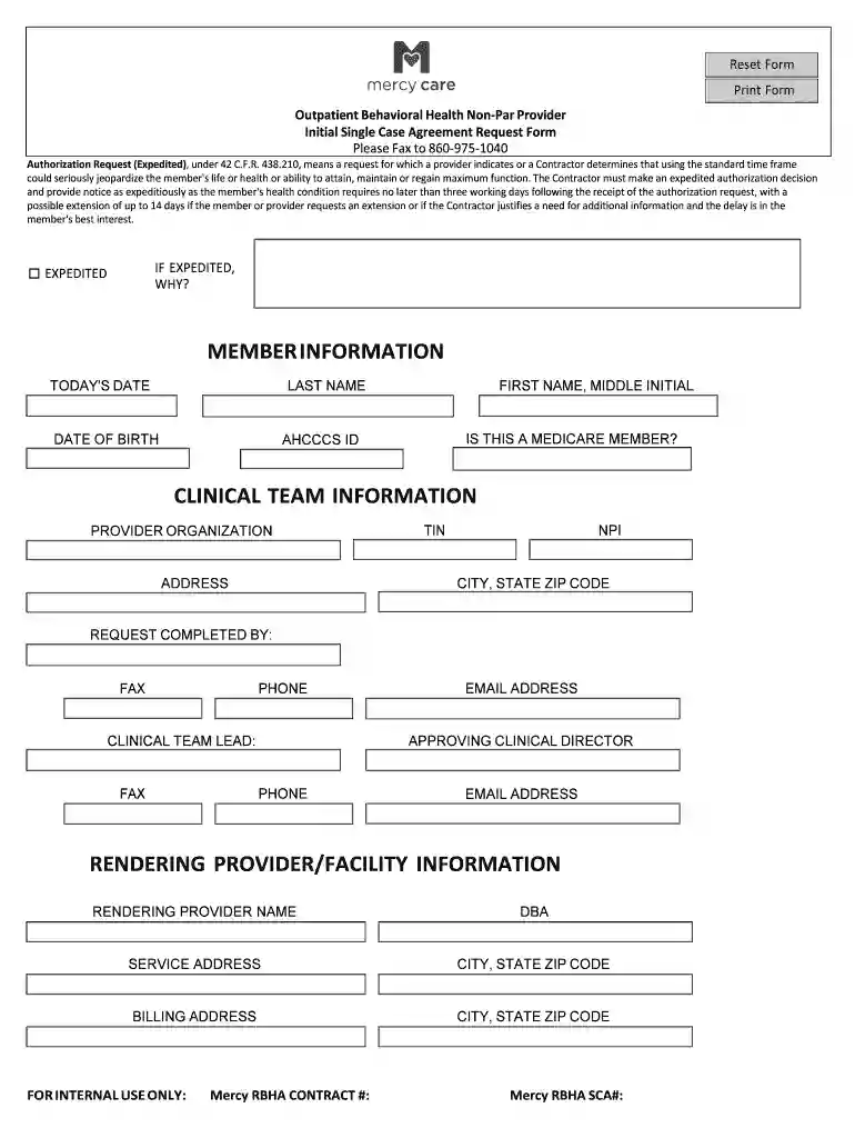 Single-Case-Agreement-Initial-Request-Form-07-20-16 Accessible PDF Preview on Page 1