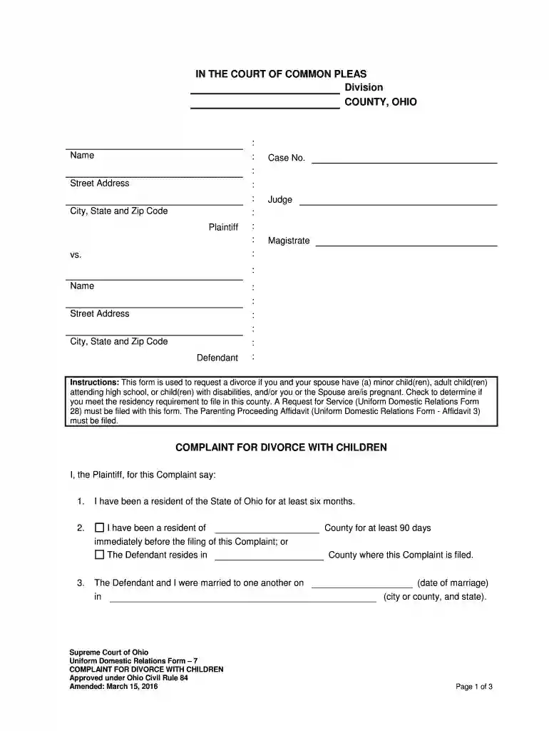 ohio dissolution forms pdf Preview on Page 1