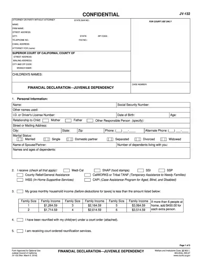 2018 132 form pdf Preview on Page 1