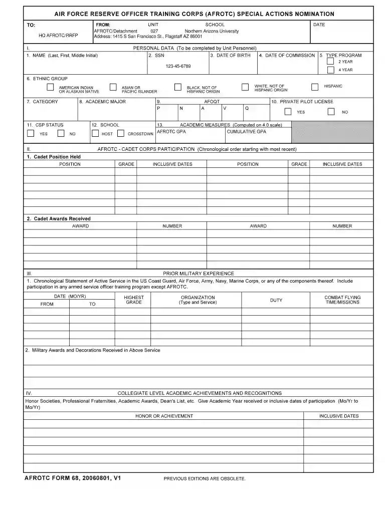form 68 Preview on Page 1