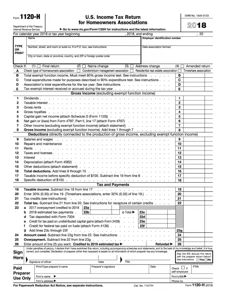 form 1120 h 2013 Preview on Page 1