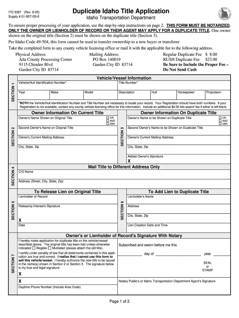 form itd 3367 Preview on Page 1