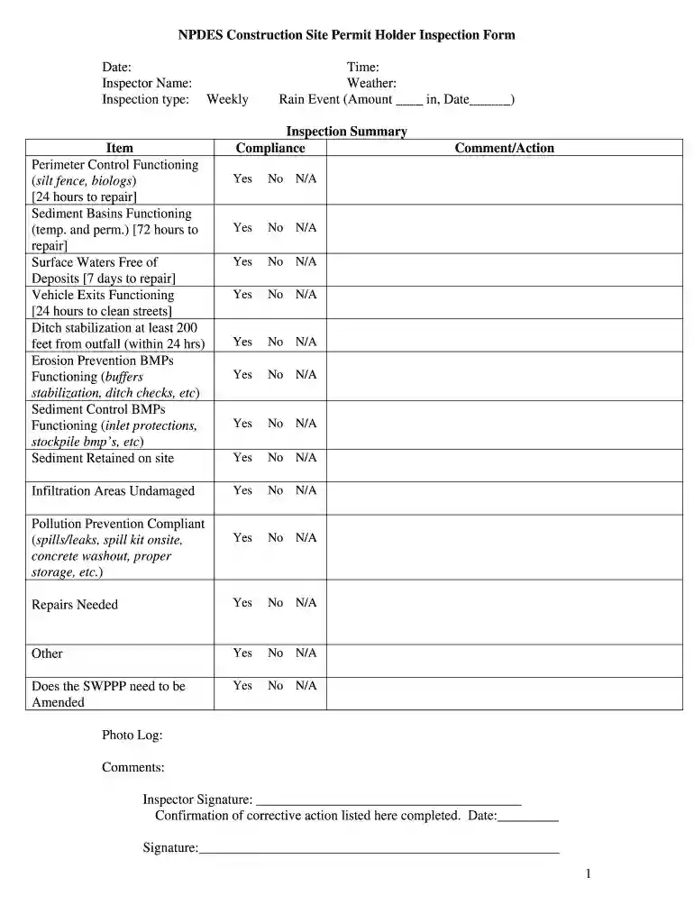 mn dot inspection form Preview on Page 1