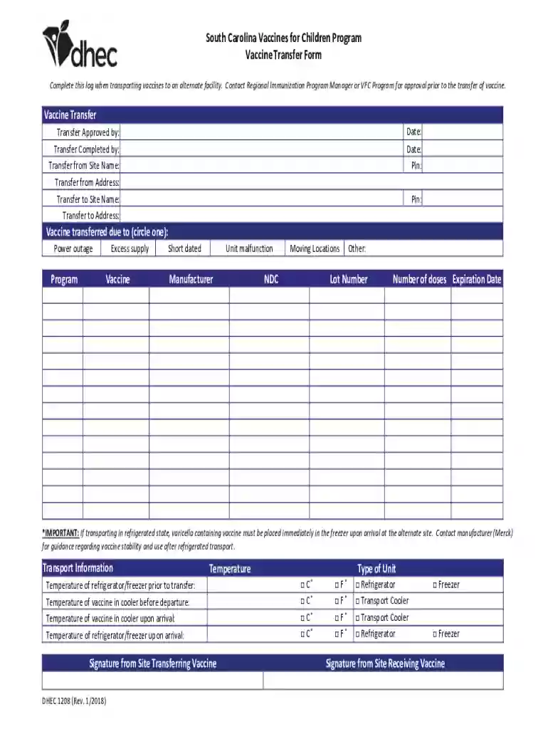 DHEC 1208 - SC Preview on Page 1