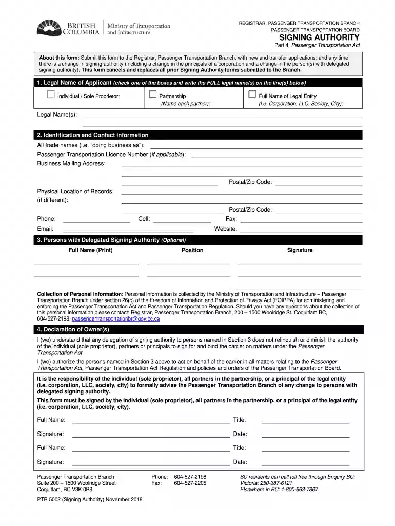 2018 Canada PTR 5002 - British Columbia Preview on Page 1