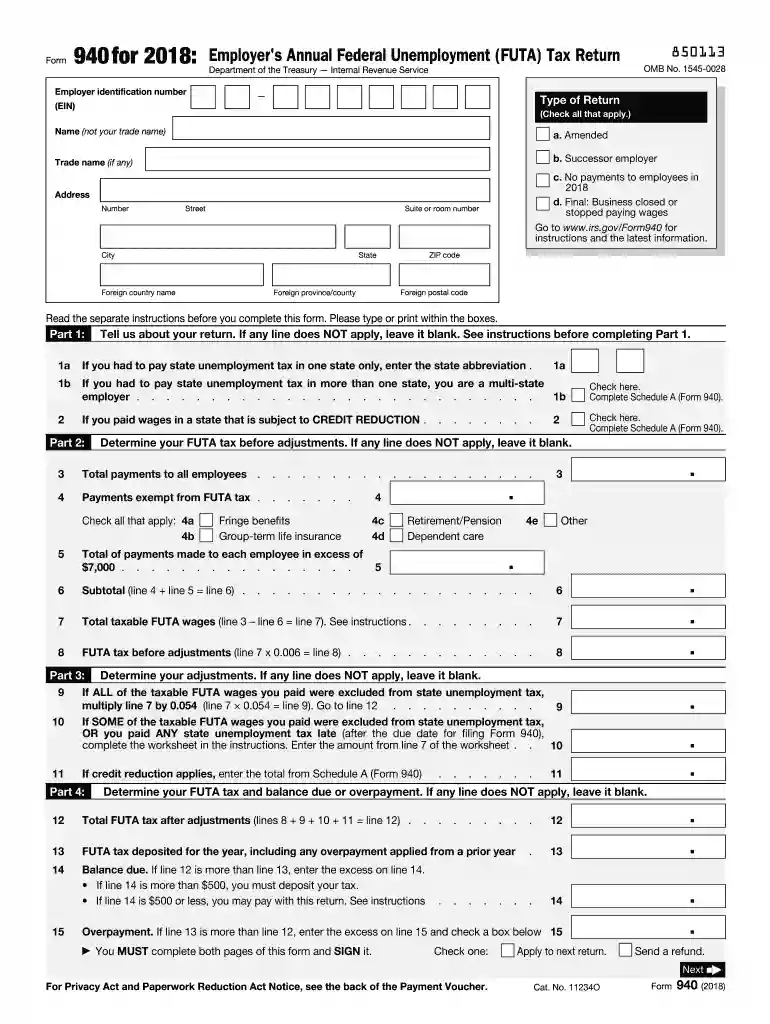2018 federal tax forms Preview on Page 1
