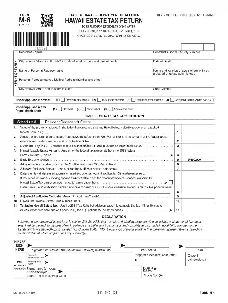 hawaii form m 6 Preview on Page 1