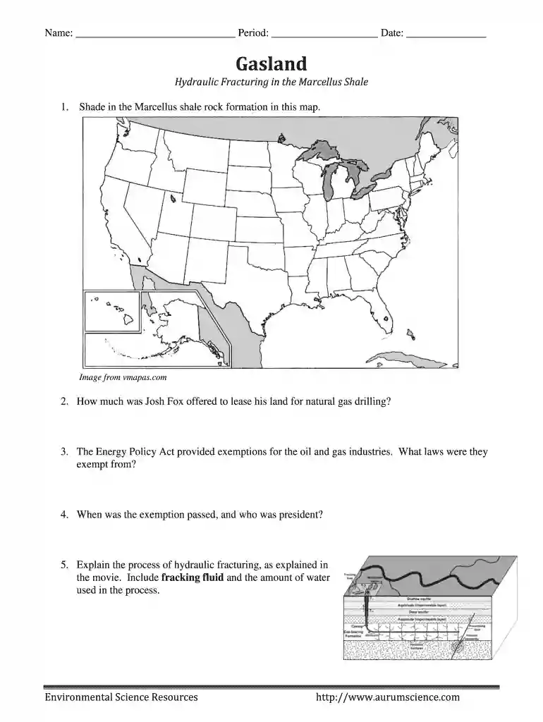 gasland worksheet answer key Preview on Page 1