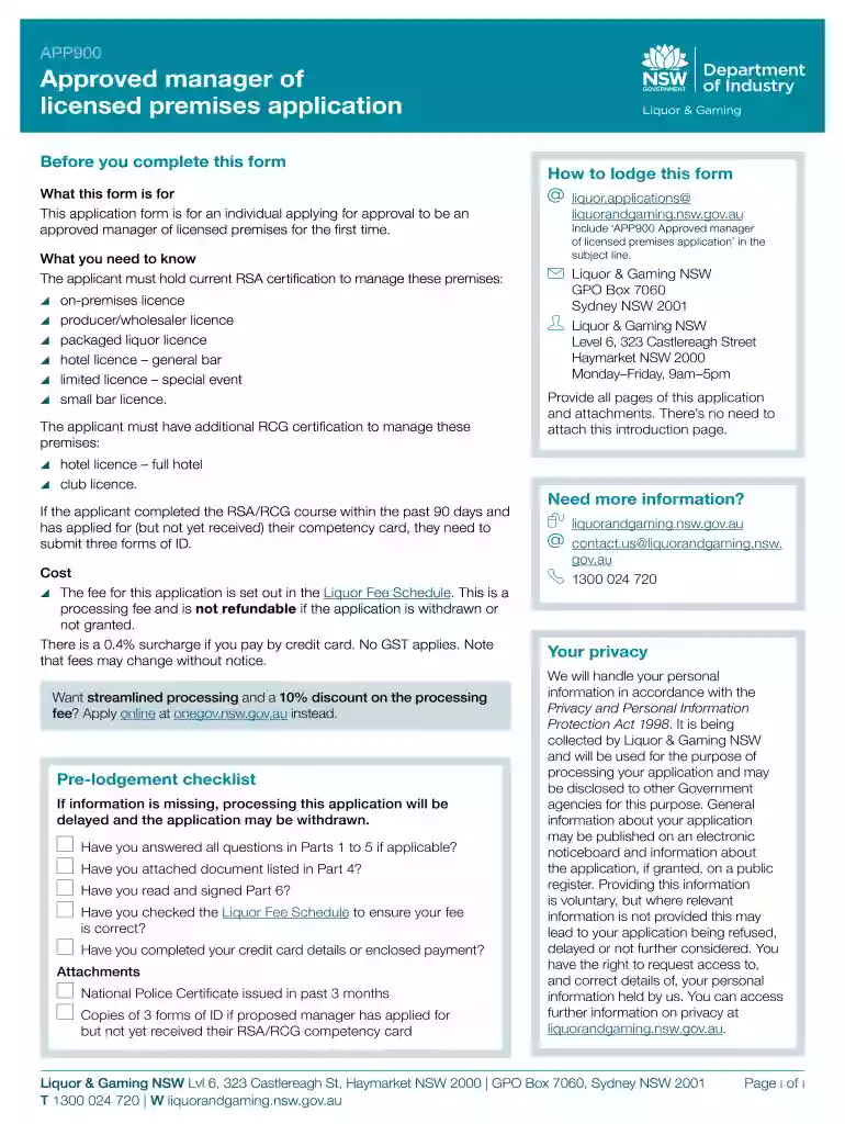 transfer of liquor licence application form Preview on Page 1