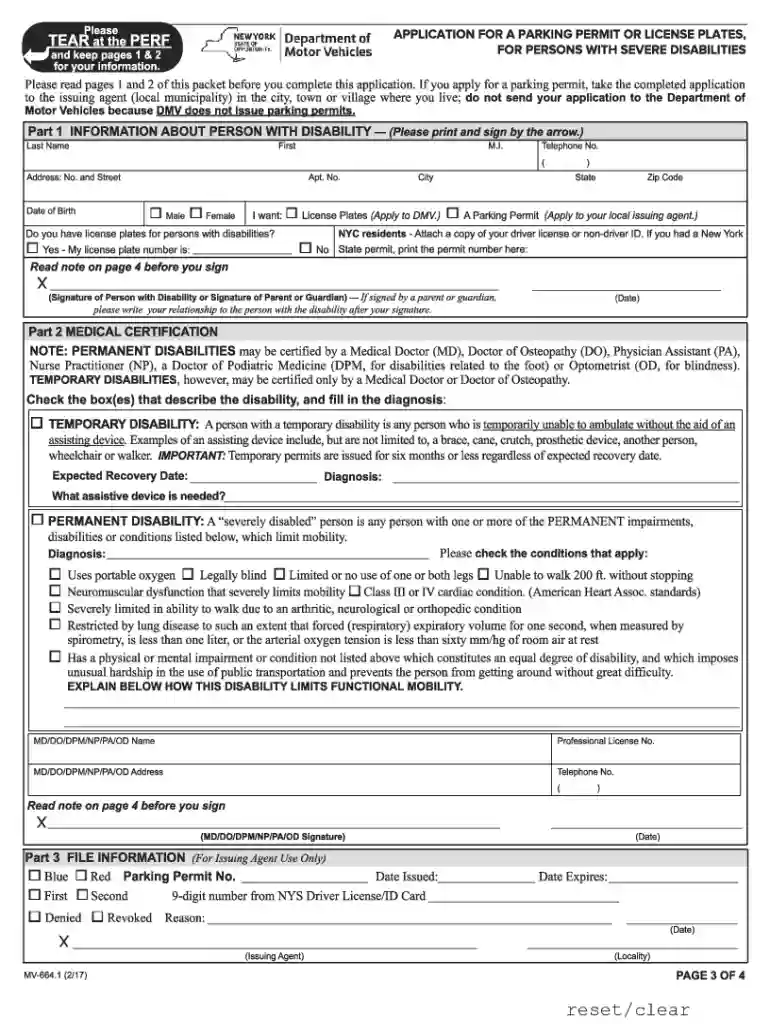 nyc handicap parking permit pdf Preview on Page 1