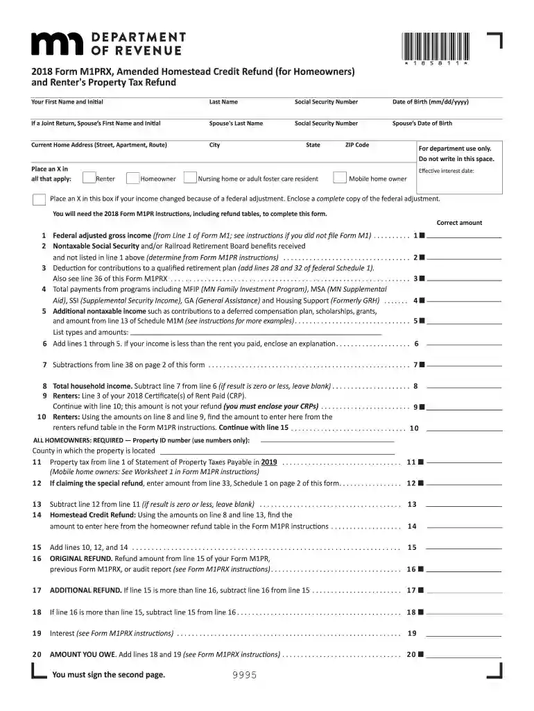 m1pr form Preview on Page 1