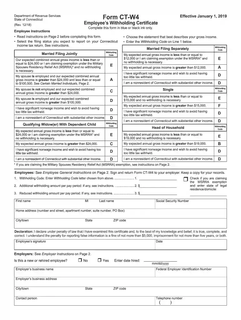ct tax form Preview on Page 1