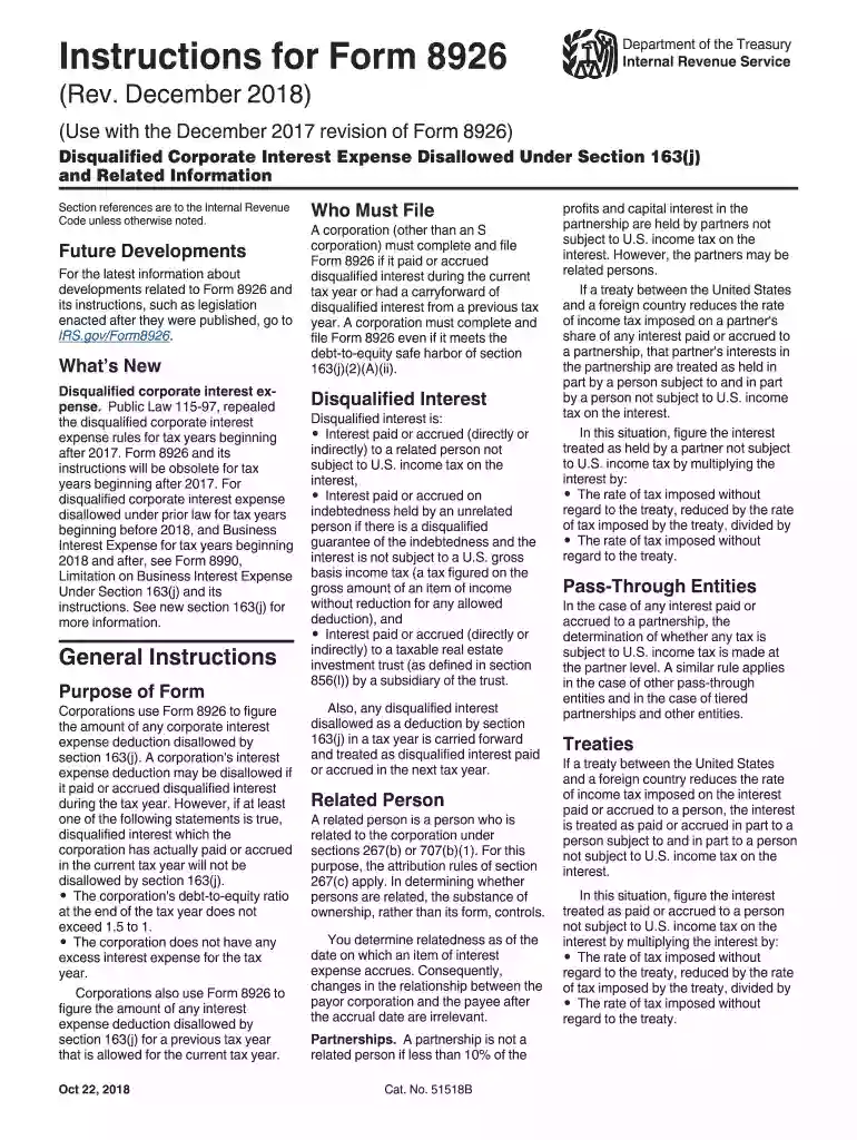 form 8926 Preview on Page 1