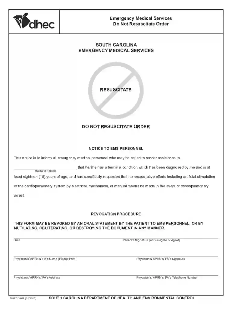 dhec dnr form Preview on Page 1