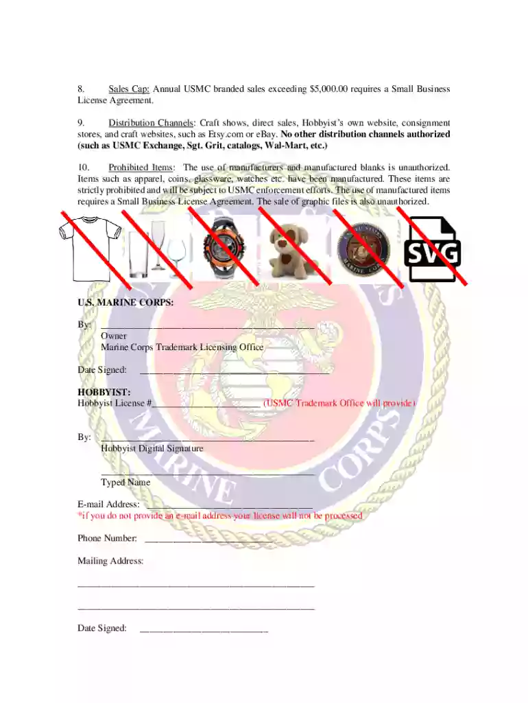 usmc hobbyist license Preview on Page 1