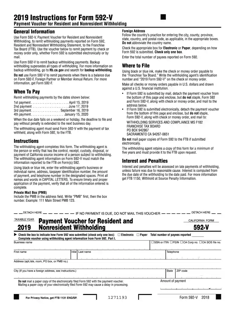 form 592 Preview on Page 1