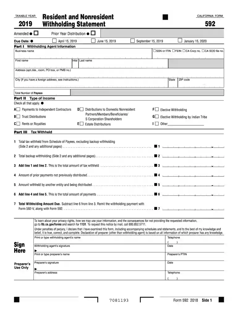 2019 california form Preview on Page 1
