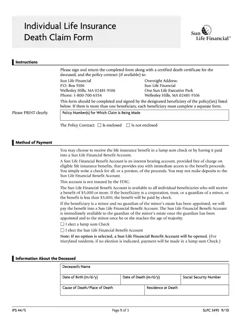 form death Preview on Page 1
