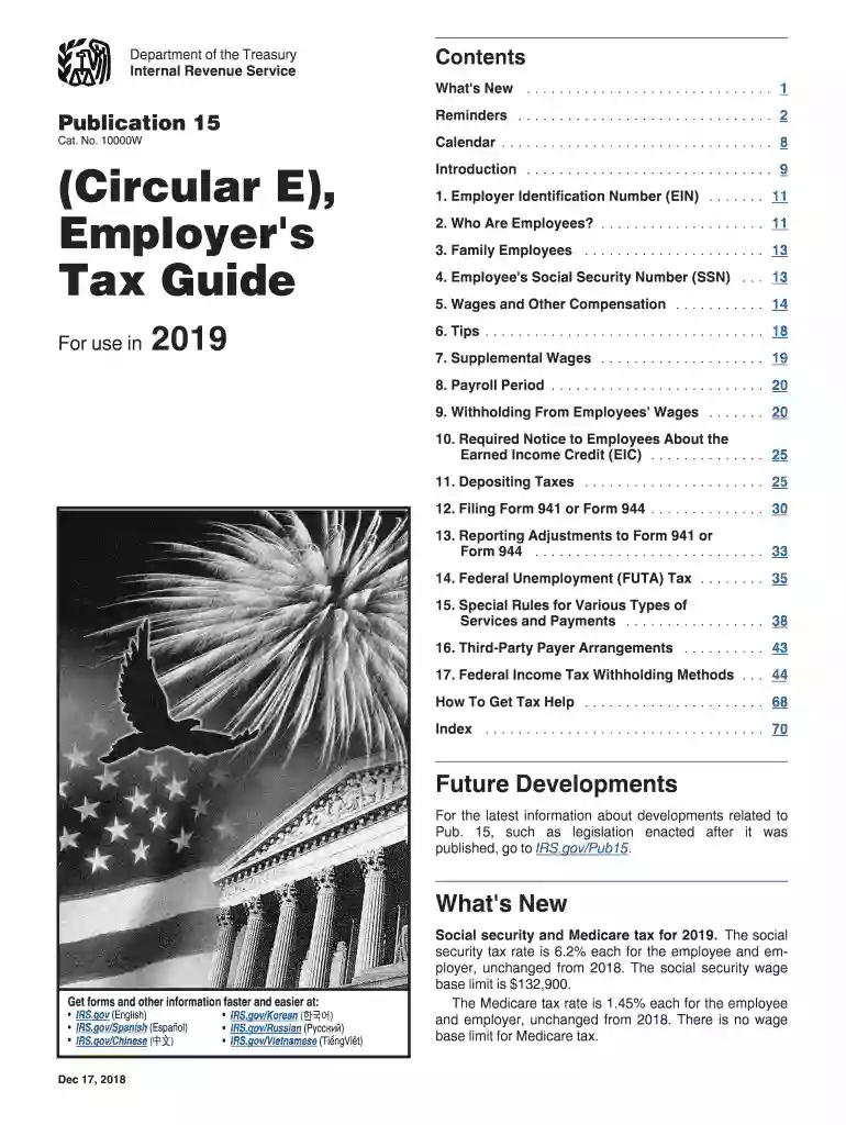 2019 irs publication Preview on Page 1
