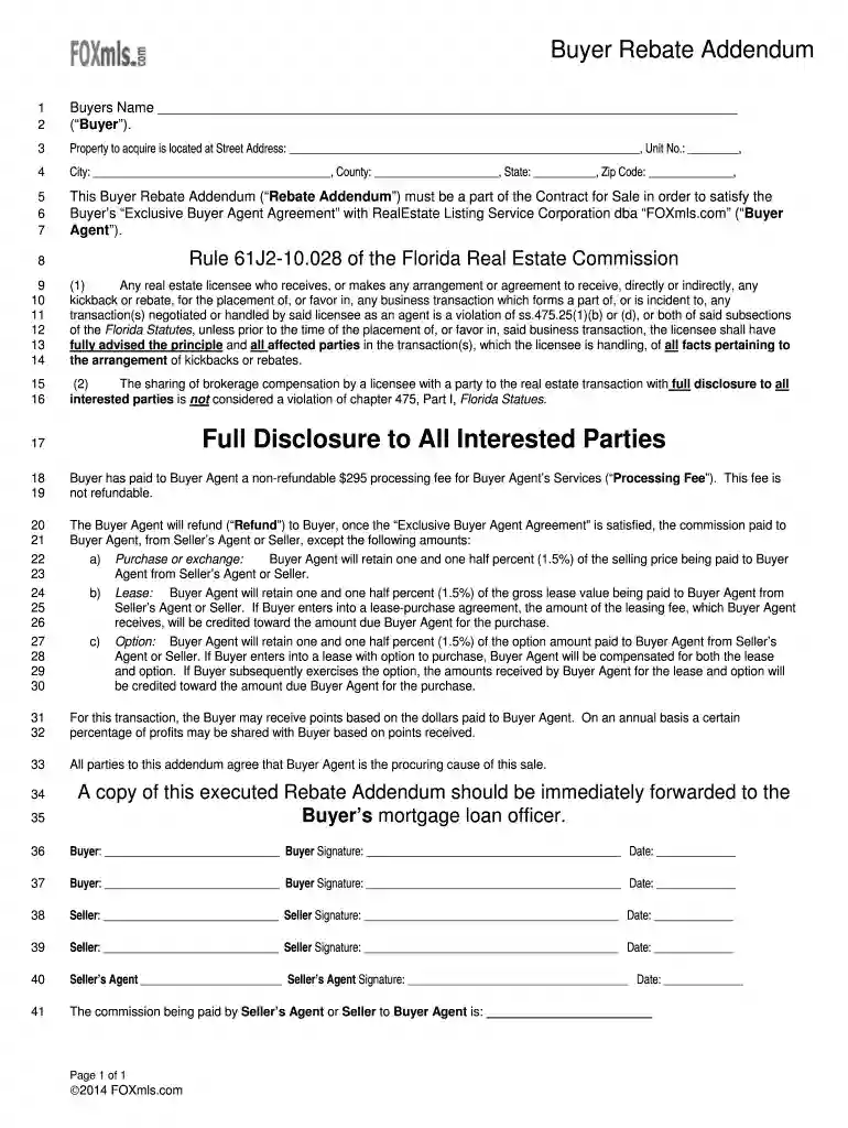 buyer rebate Preview on Page 1