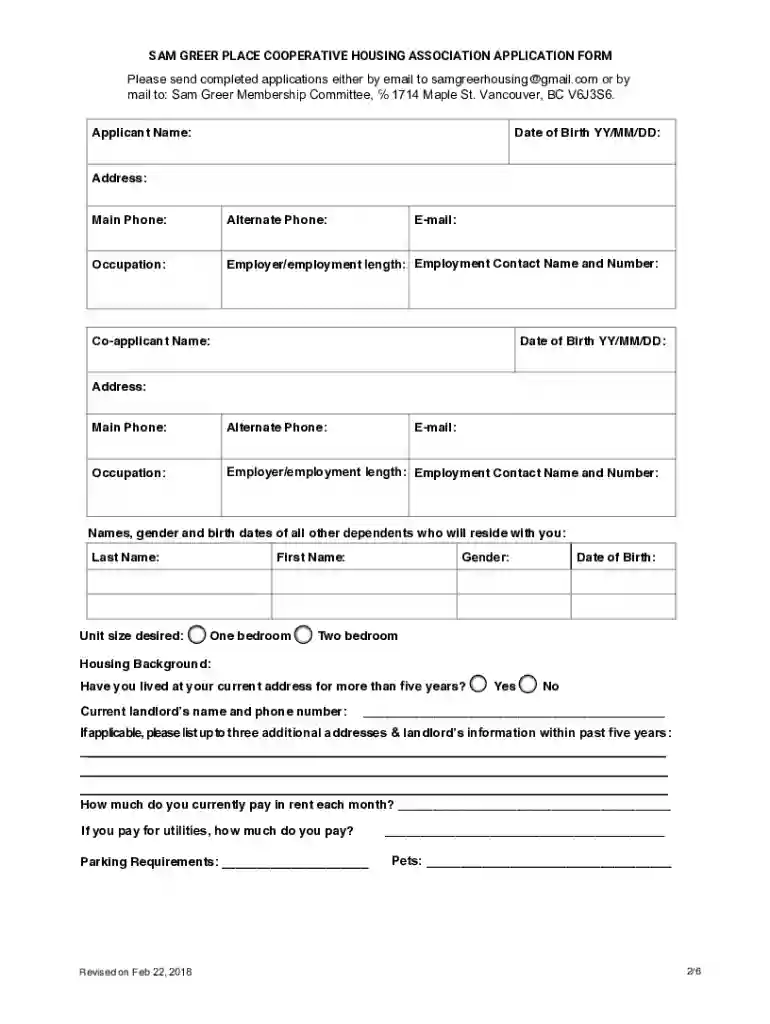canada housing application Preview on Page 1