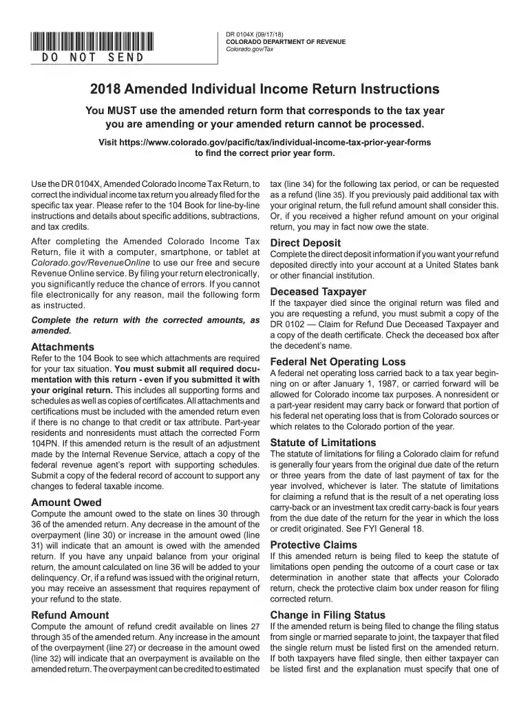 form 104x colorado 2016 Preview on Page 1