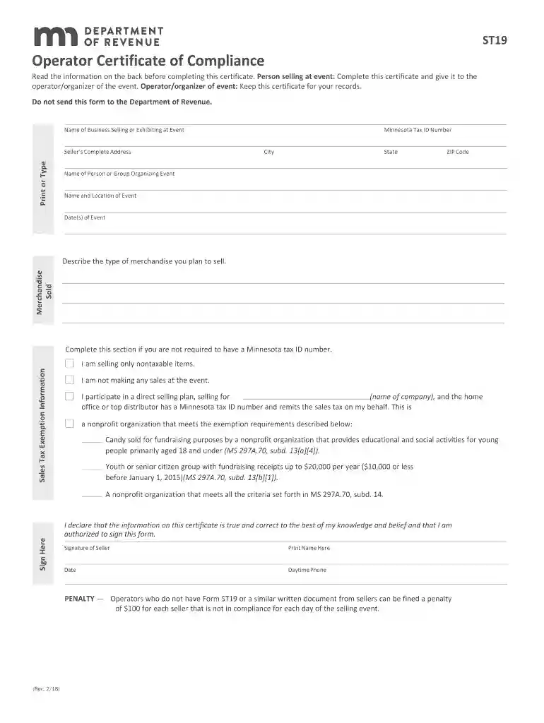 st19 form Preview on Page 1