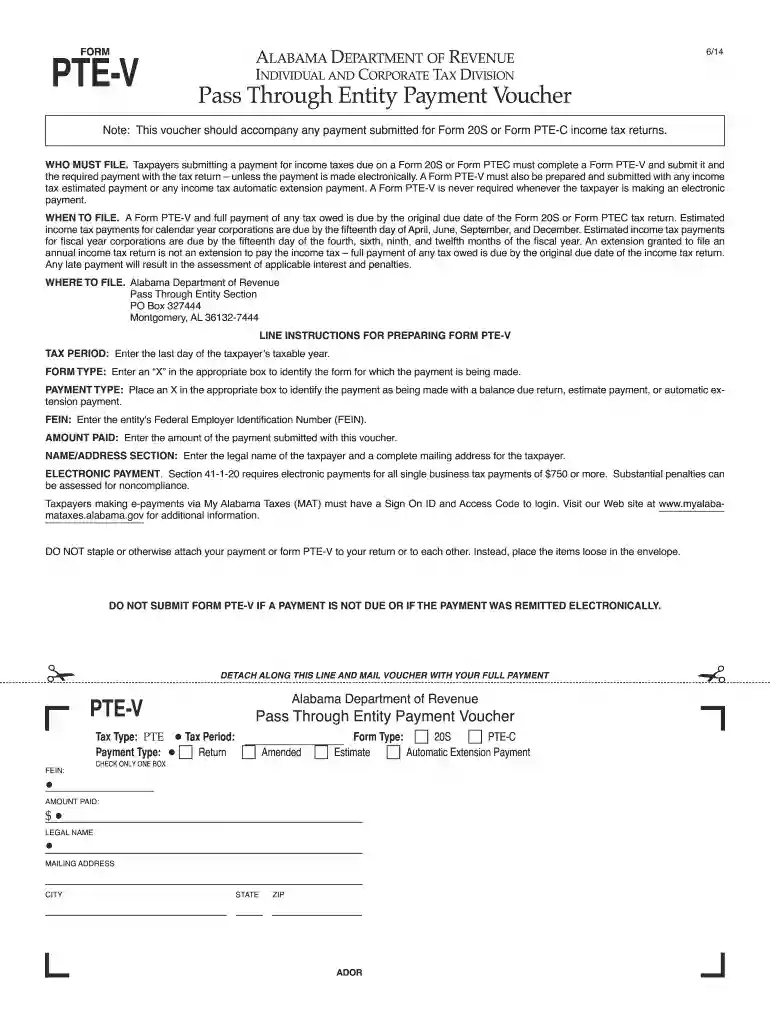 alabama form pte v Preview on Page 1