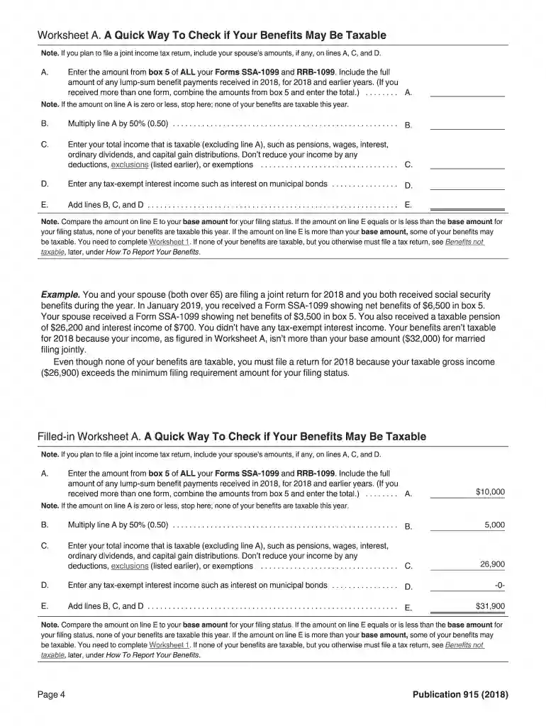 irs form 915 worksheet Preview on Page 1