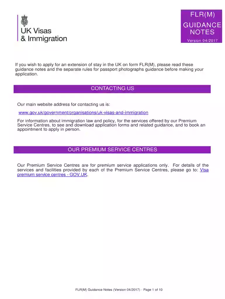 2017 UK FLR(M) Guidance Notes Preview on Page 1