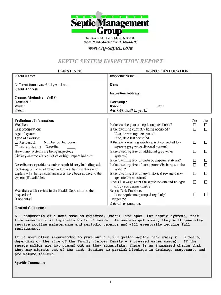 nj septic management Preview on Page 1
