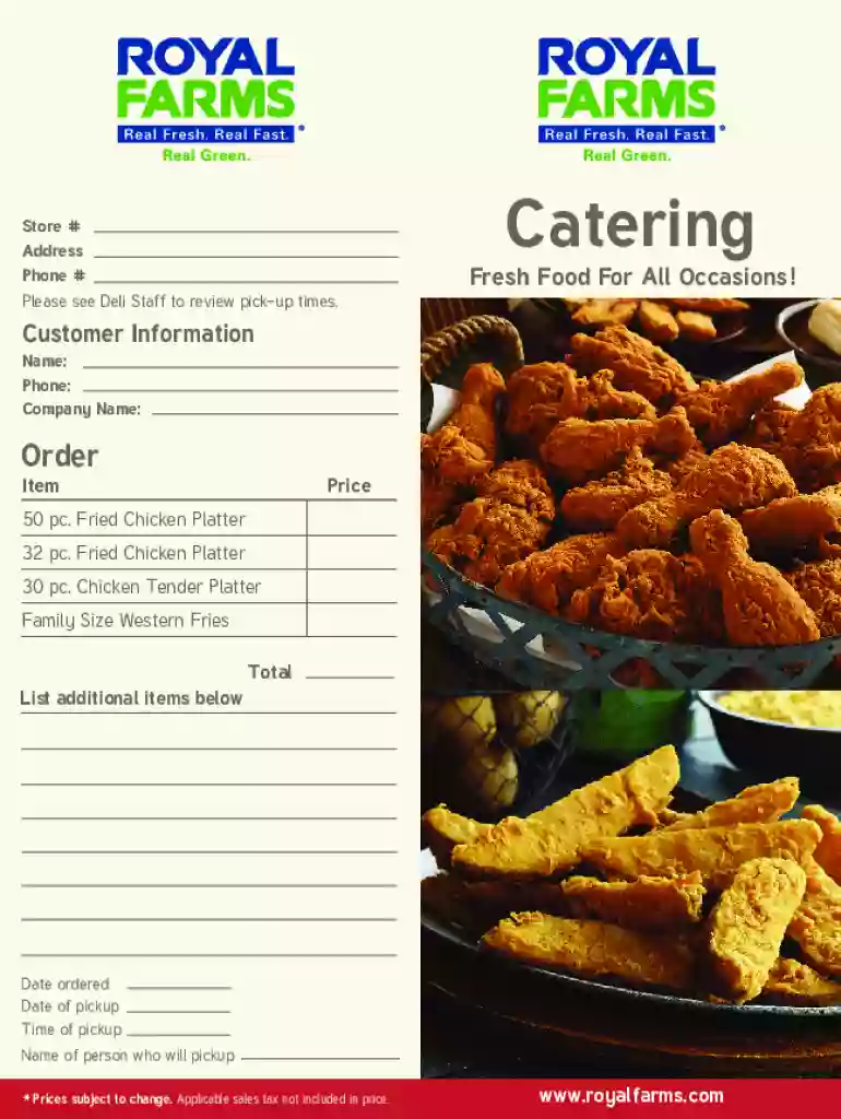 royal farms form Preview on Page 1