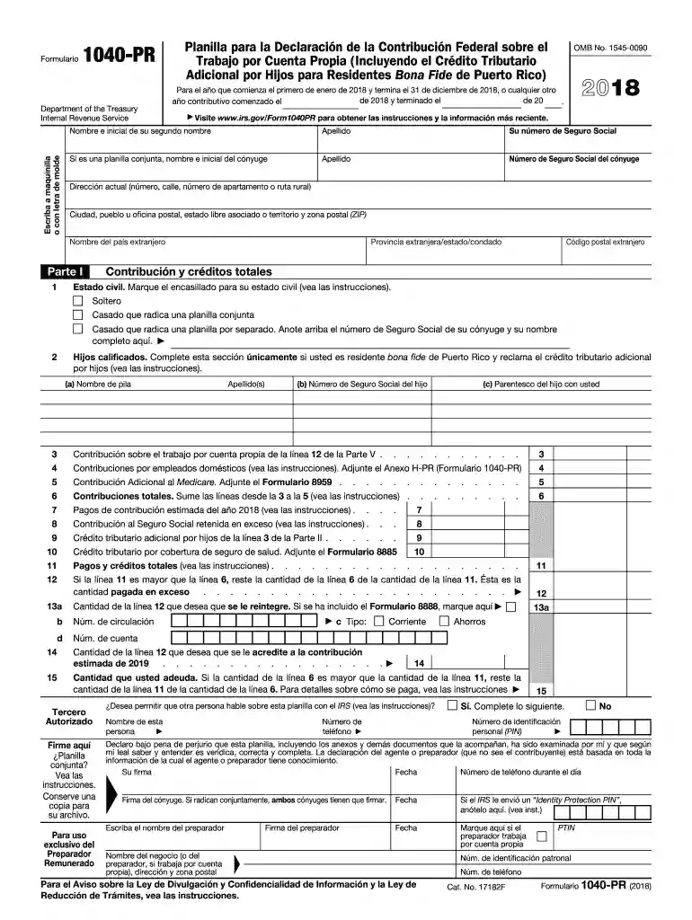 1040pr 2018 Preview on Page 1