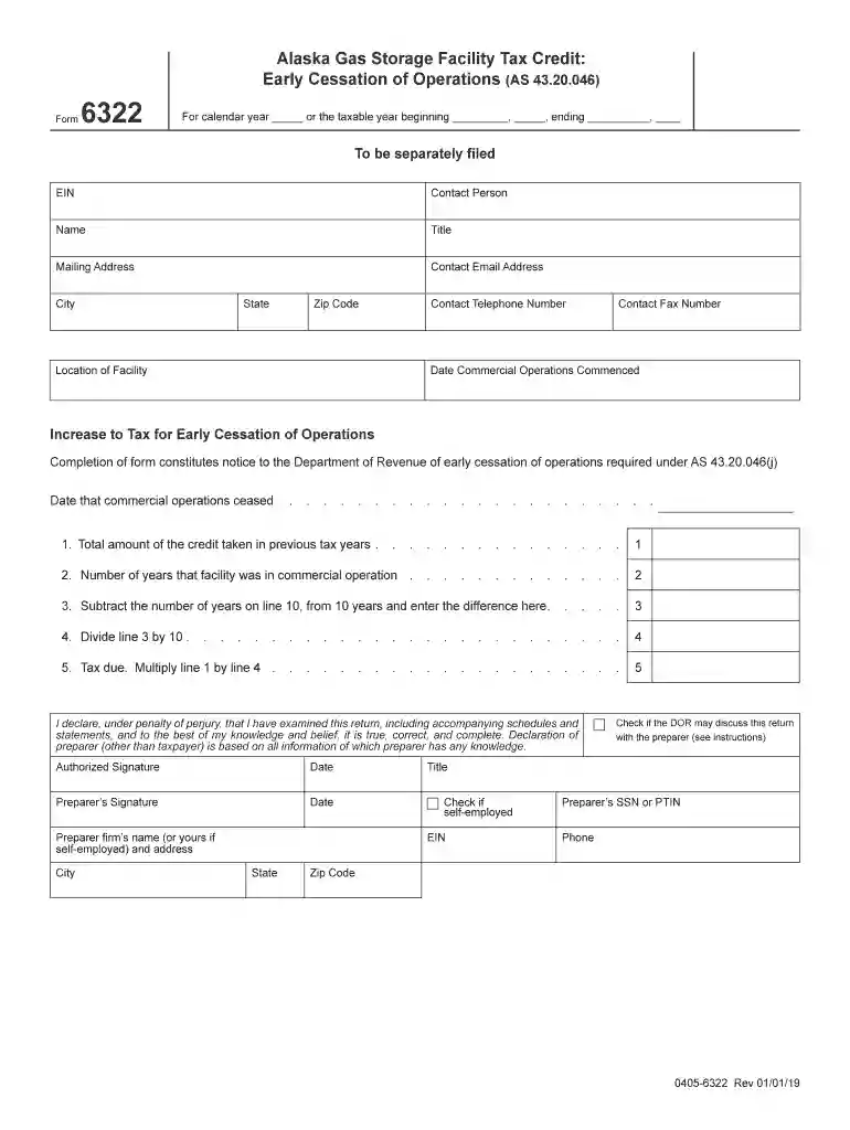 2019 alaska 6322 storage tax Preview on Page 1