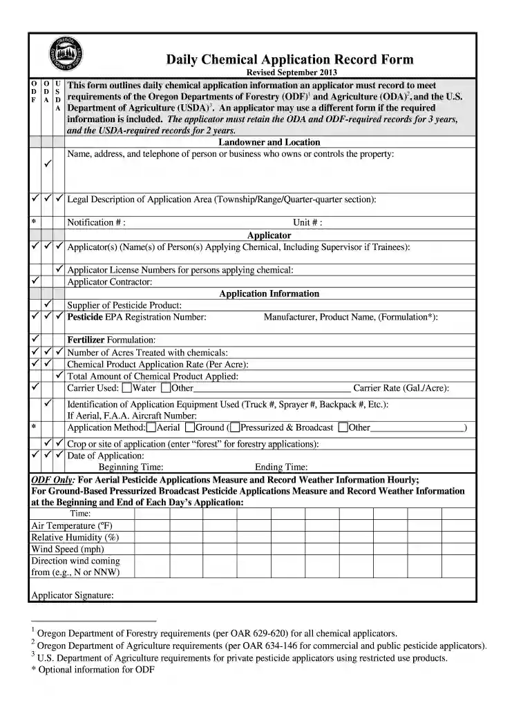 printable chemical spray record sheet template Preview on Page 1