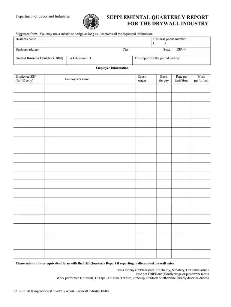 report drywall quarterly Preview on Page 1