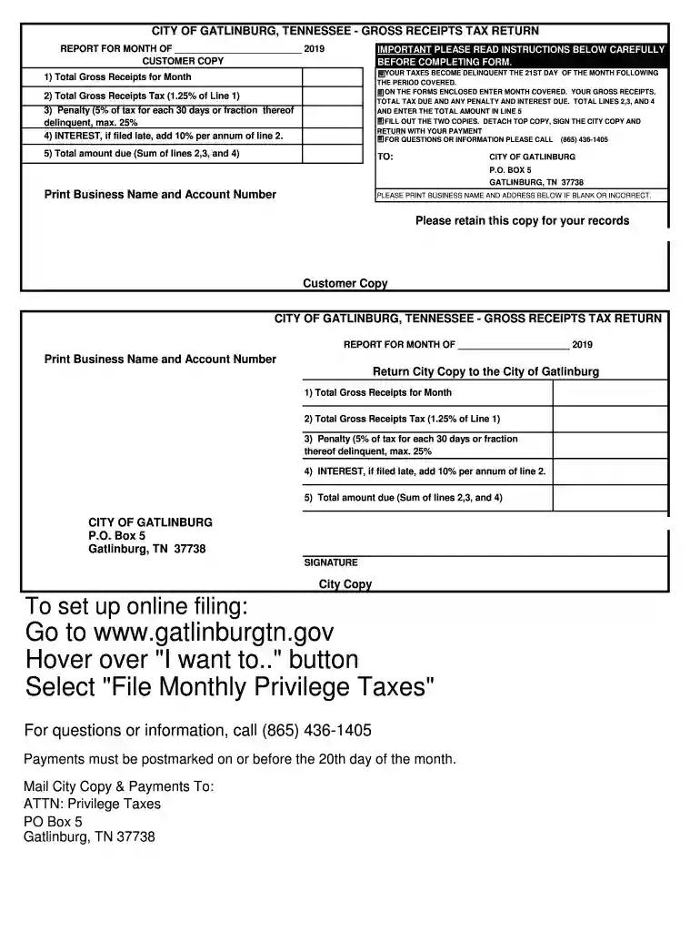 gross receipt taxes gatlinburg tn Preview on Page 1