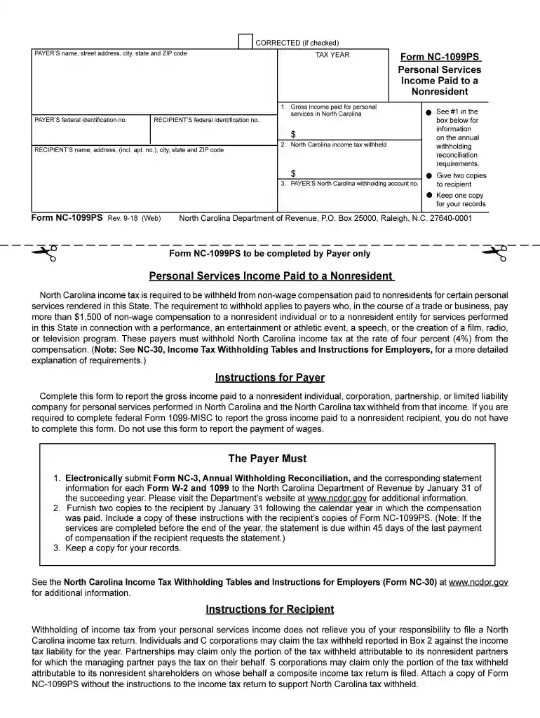 north carolina personal services Preview on Page 1