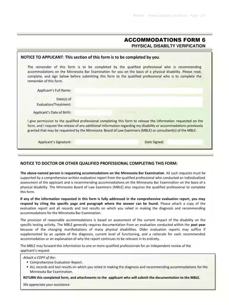 accommodation form ble get Preview on Page 1