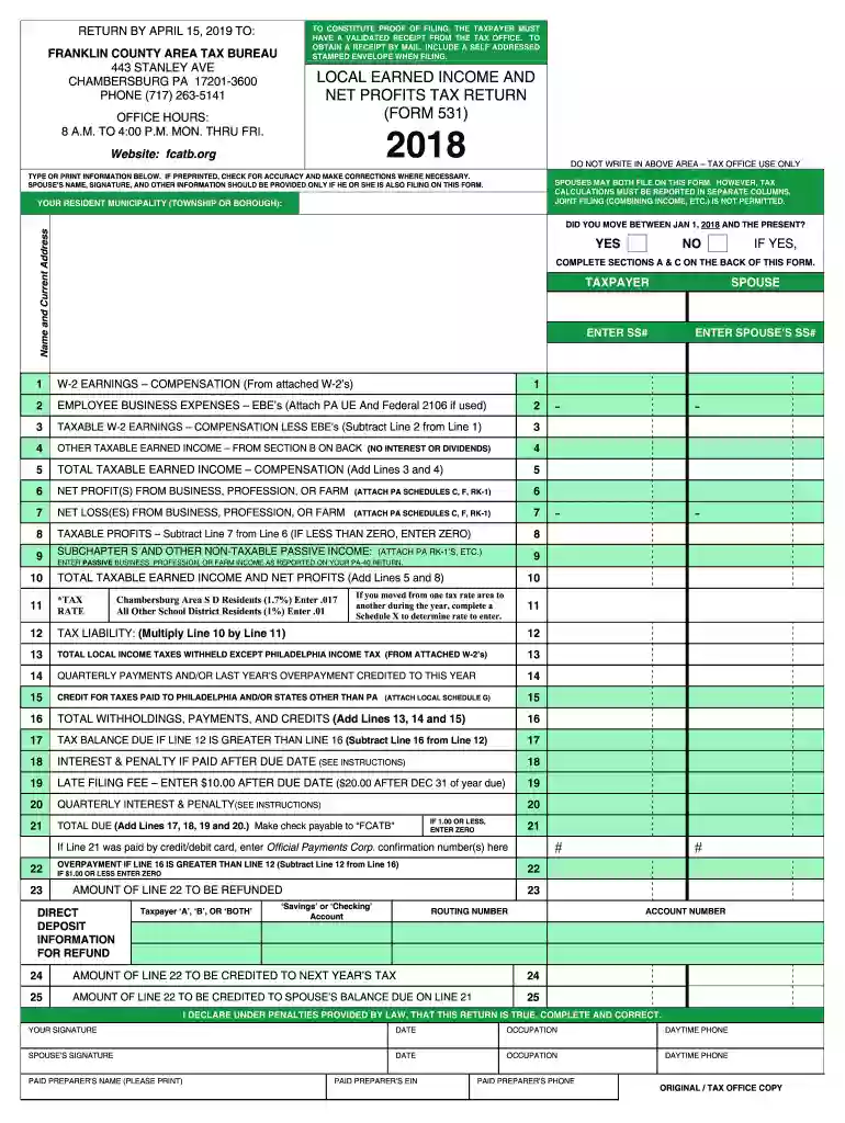 franklin county area tax bureau Preview on Page 1
