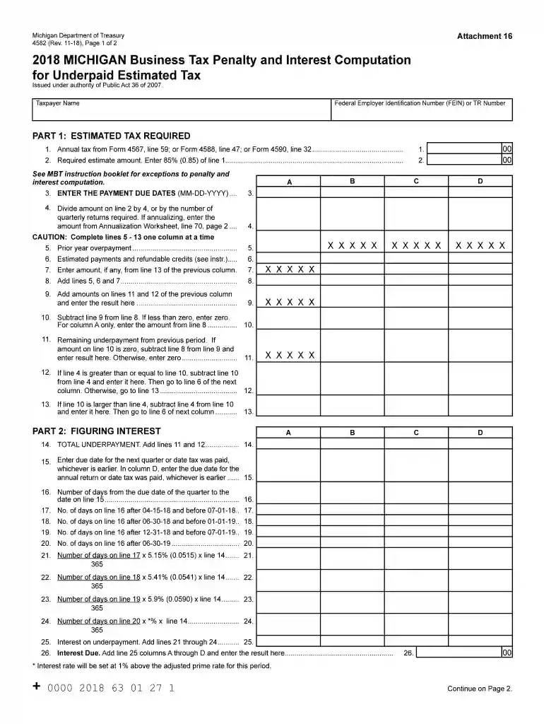 irs form 4582 Preview on Page 1