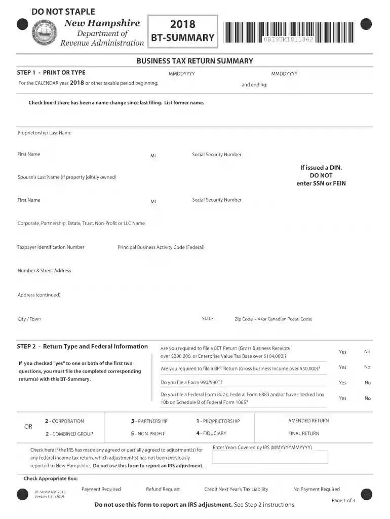 form bt 2018 Preview on Page 1