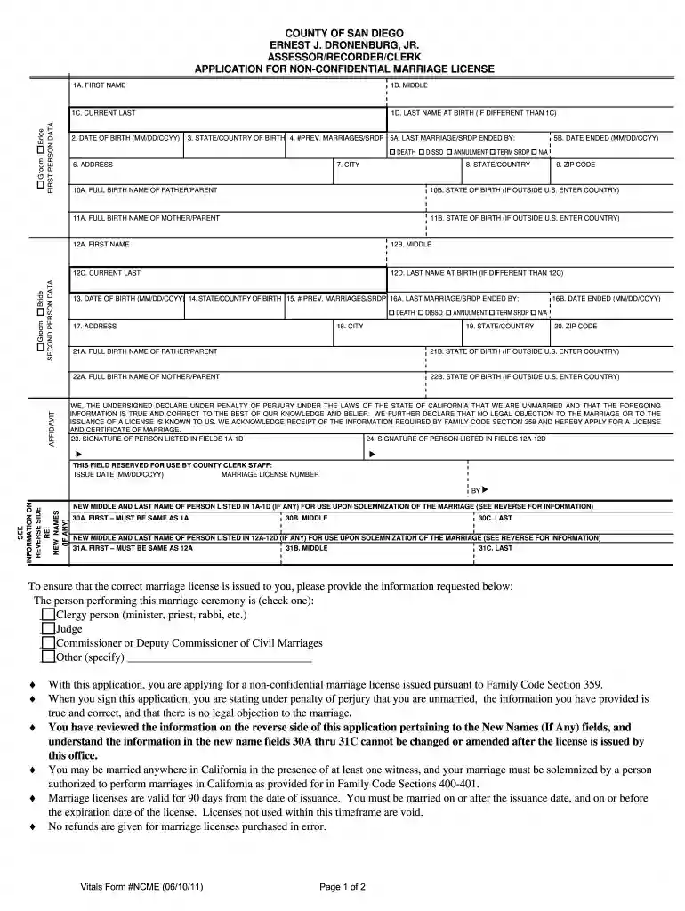 certificate application marriage Preview on Page 1