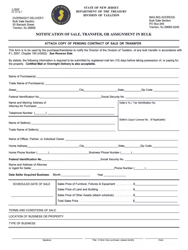 bulk sale nj Preview on Page 1