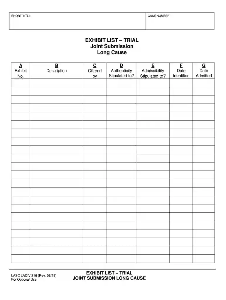 exhibit list joint Preview on Page 1