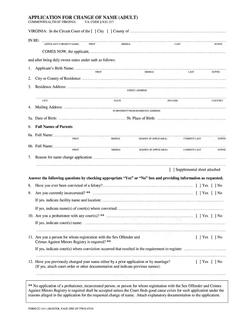 name change after divorce virginia Preview on Page 1